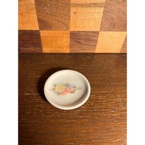 Miniature Floral Plate, Butter Pat Size, Children’s Tea Set Plate